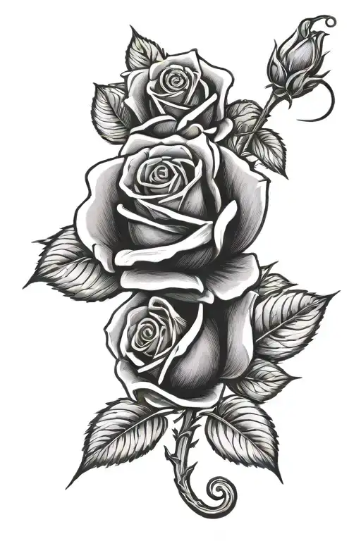 rose with dad spelled inside tattoo design idea