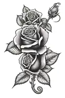 rose with dad spelled inside tattoo design idea
