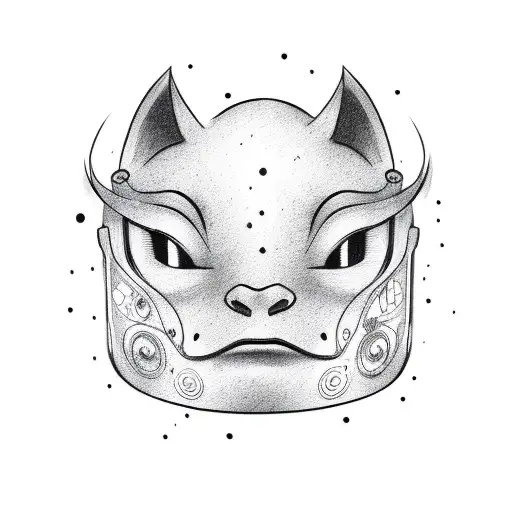 sad face with happy mask tattoo design idea