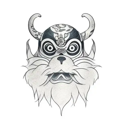 sad face, under happy mask tattoo design idea