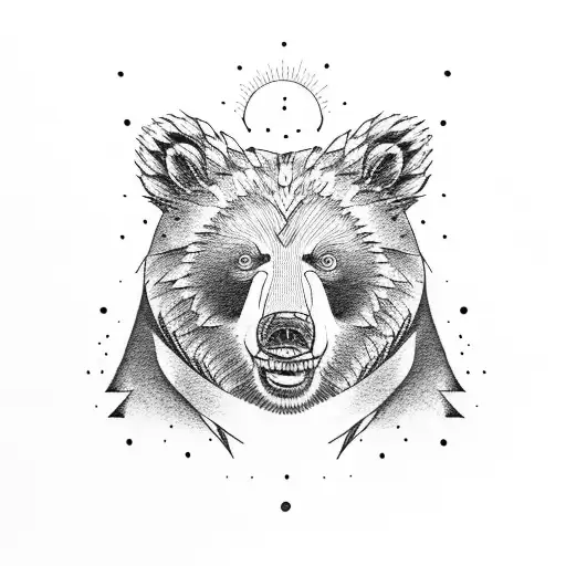 Papa bear with cubs | Cubs tattoo, Bear tattoos, Teddy bear tattoos