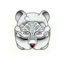 sad face, happy mask tattoo design idea