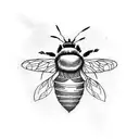 bumble bee with heart tattoo design idea