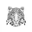 whinnie the pooh with pink leopard print tattoo design idea