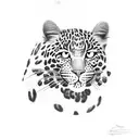 whinnie the pooh with pink leopard print tattoo design idea