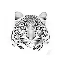 whinnie the pooh with pink leopard print tattoo design idea