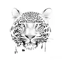 whinnie the pooh with pink leopard print tattoo design idea