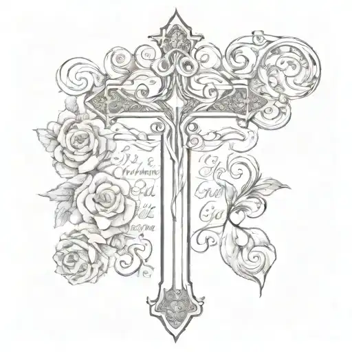 religious cross tattoo background Proverbs 3:5-6 "Trust in the Lord with all your heart, And lean not on your own tattoo design idea