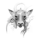kelpie tattoo design idea