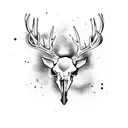 deer skull tattoo design idea