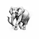 Elephant athlete tattoo design idea