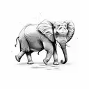 Elephant athlete tattoo design idea