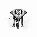 Elephant athlete tattoo design idea