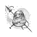 chef's knife tattoo design idea