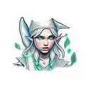 elf tattoo design idea