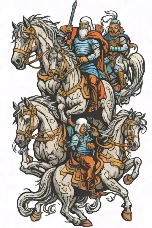 4 horsemen of the apocalypse  tattoo design idea