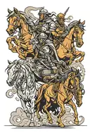 4 horsemen of the apocalypse  tattoo design idea