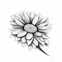 daisy flower tattoo design idea