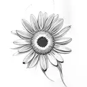 daisy flower tattoo design idea