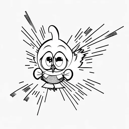 new school Tweety bird tattoo design idea