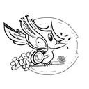 new school Tweety bird tattoo design idea