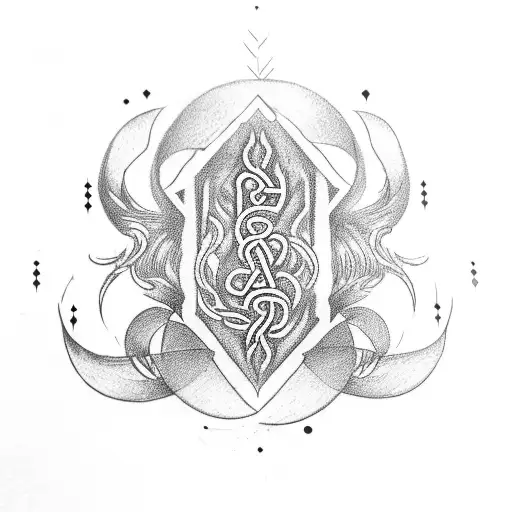 Same blood in Icelandic. Same on one wrist and blood on the other. The words are surrounded by a half laurel which forms tattoo design idea