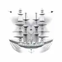 interstellar docking scene that shows the damaged endurance spinning with the ship cooper pilots. both ships tattoo design idea