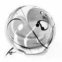 8 Ball tattoo design idea