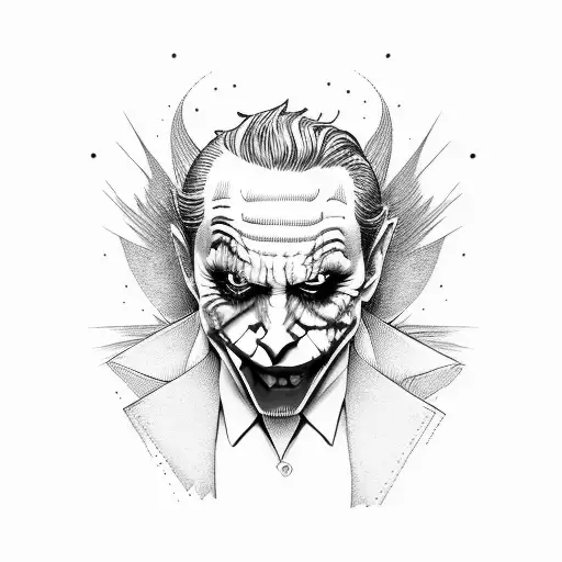joker on a cards tattoo design idea