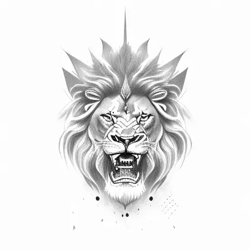 hercules wearing namean lion helm tattoo design idea