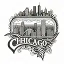 Chicago white Sox city skyline tattoo design idea
