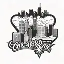 Chicago white Sox city skyline tattoo design idea