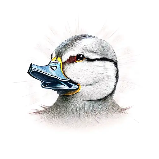 half duck half wolverine  tattoo design idea