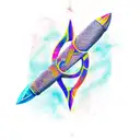 Trident tattoo design idea