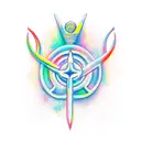 Trident tattoo design idea