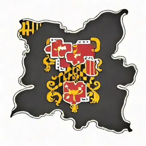 Maryland state flag tattoo design idea