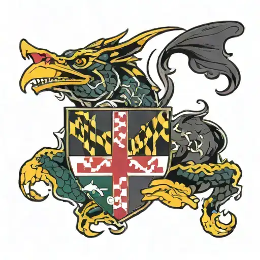 Maryland state flag tattoo design idea