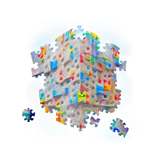 puzzle of jicksaw movie tattoo design idea