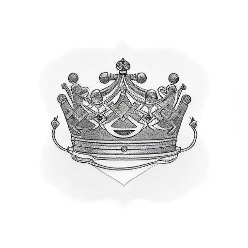 King's Crown with Benjamin under it tattoo design idea