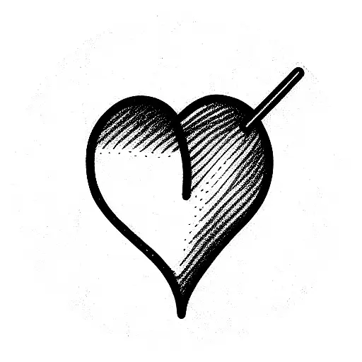 A heart simple tattoo design idea