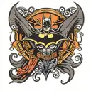 batman logo tattoo design idea