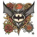 batman logo tattoo design idea