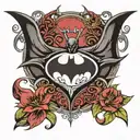 batman logo tattoo design idea