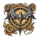 batman logo tattoo design idea