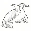 cormorant spreading wings  tattoo design idea