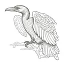 cormorant spreading wings tattoo design idea