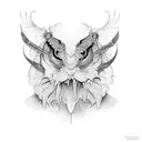 manopla medieval segurando um raio com a mão fechada tattoo design idea