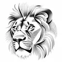 Lion with timepiece tattoo design idea