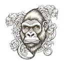 gorilla tattoo design idea