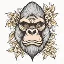 gorilla tattoo design idea